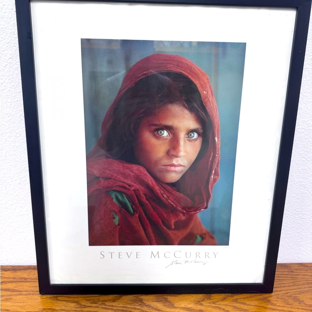 Rare Signed 1985 Afghan Girl by Steve McCurry Poster